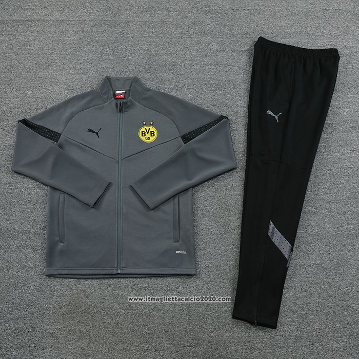 Tuta da Track Giacca Borussia Dortmund 2022-2023 Grigio